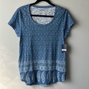NWT Lucky Brand paisley print tee size M
